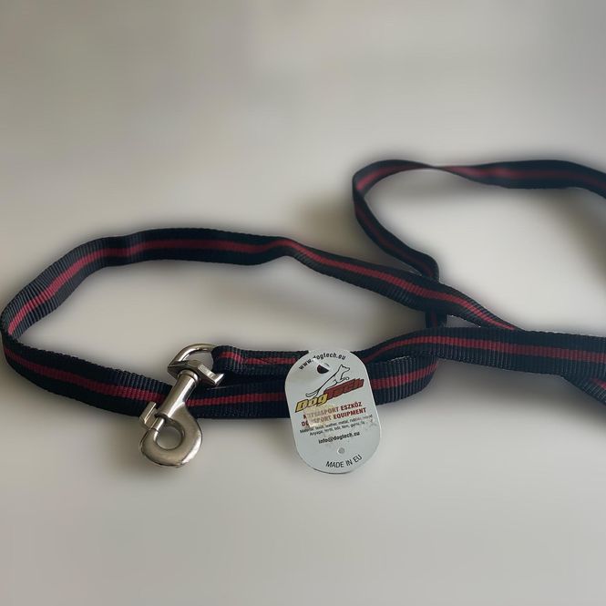 Hovedbilde Dogtech nylon leash svart/rød150cmx2cm