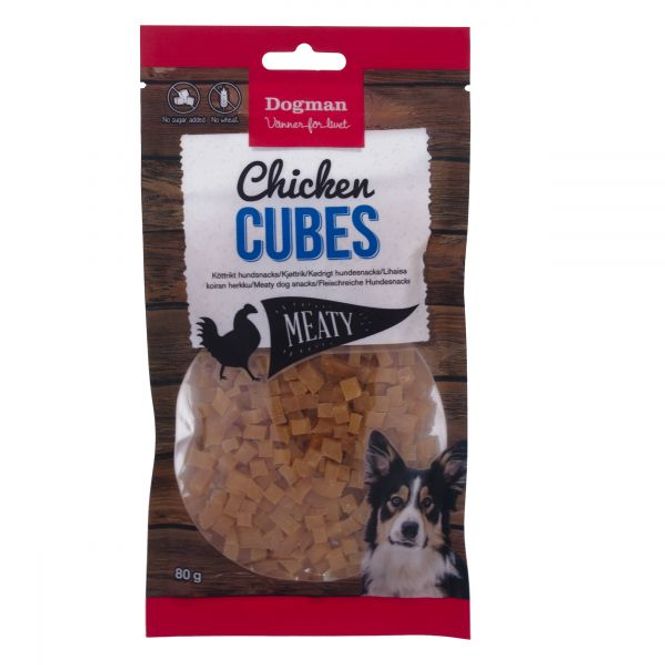 Hovedbilde Dogman Chicken cubes 80g (abonnement)